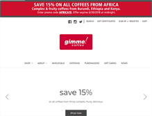 Tablet Screenshot of gimmecoffee.com